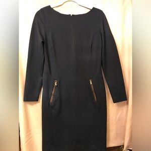 Ralph Lauren Classic Navy Long Sleeve Dress